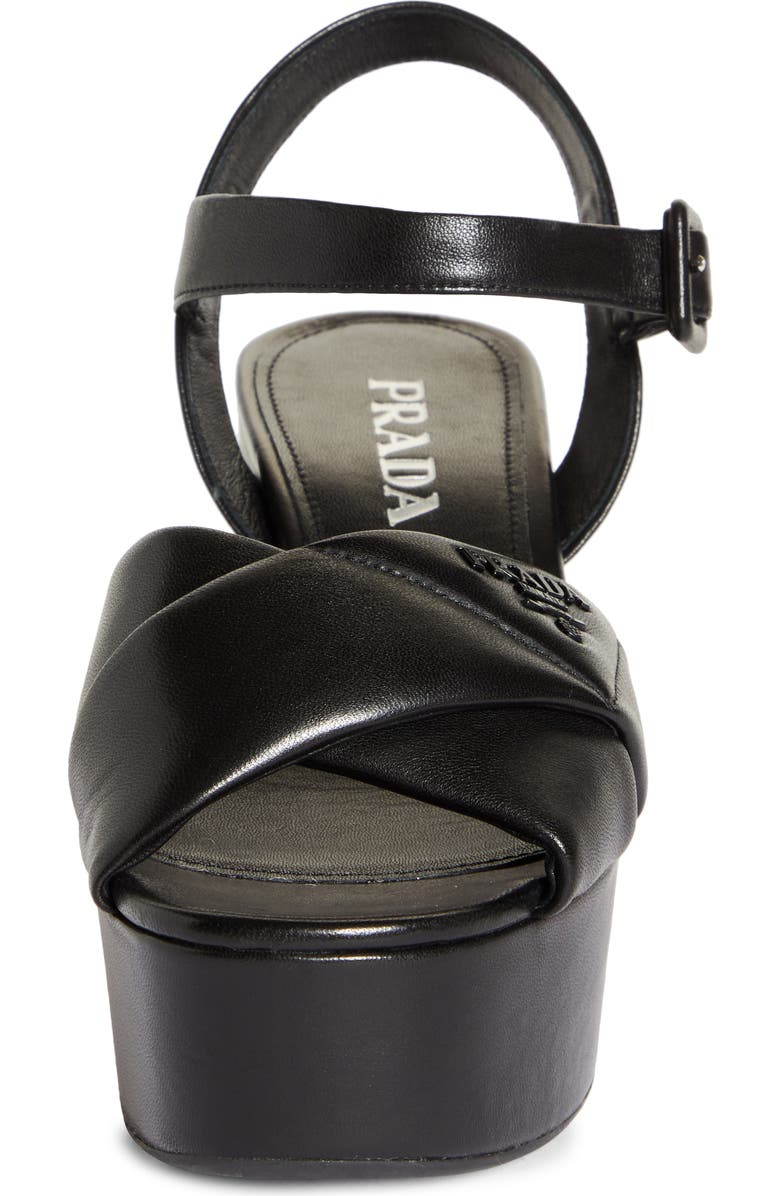 Prada Plateau Ankle Strap Platform Sandal, Alternate, color,