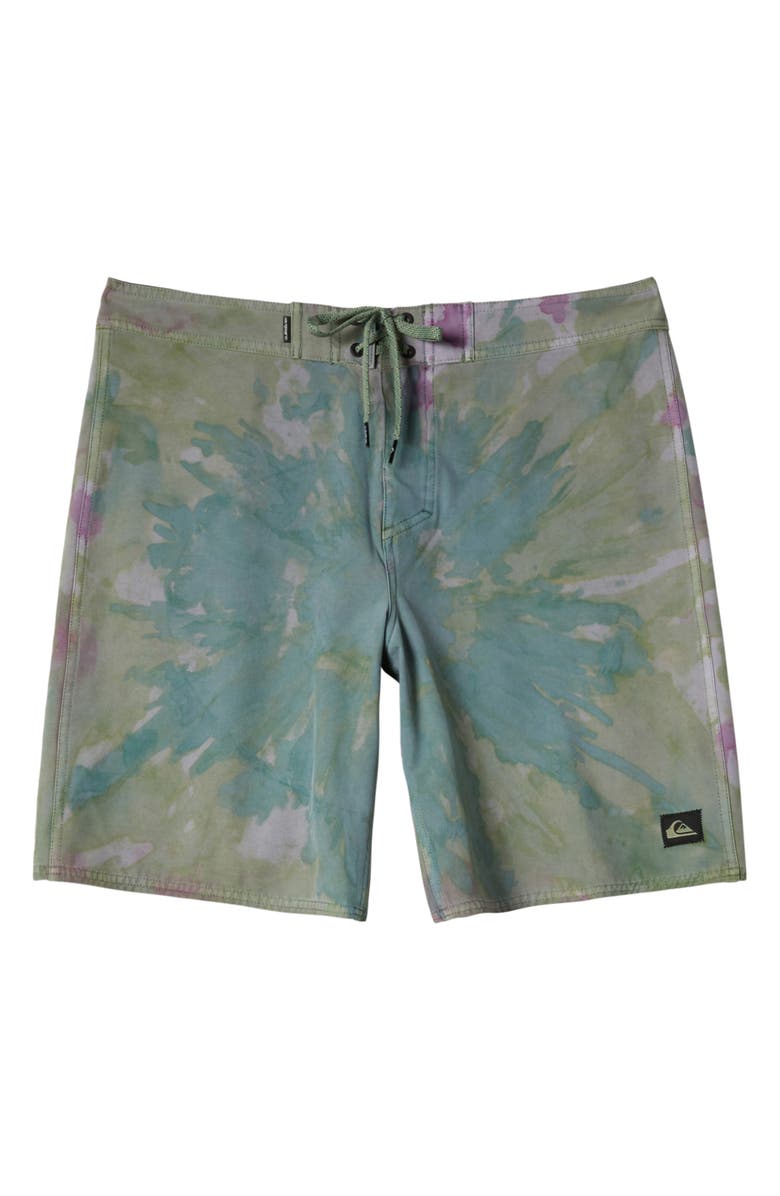 Quiksilver Surfsilk Straight Tie Dye Board Shorts, Alternate, color, Seaspray Beach Club Casual