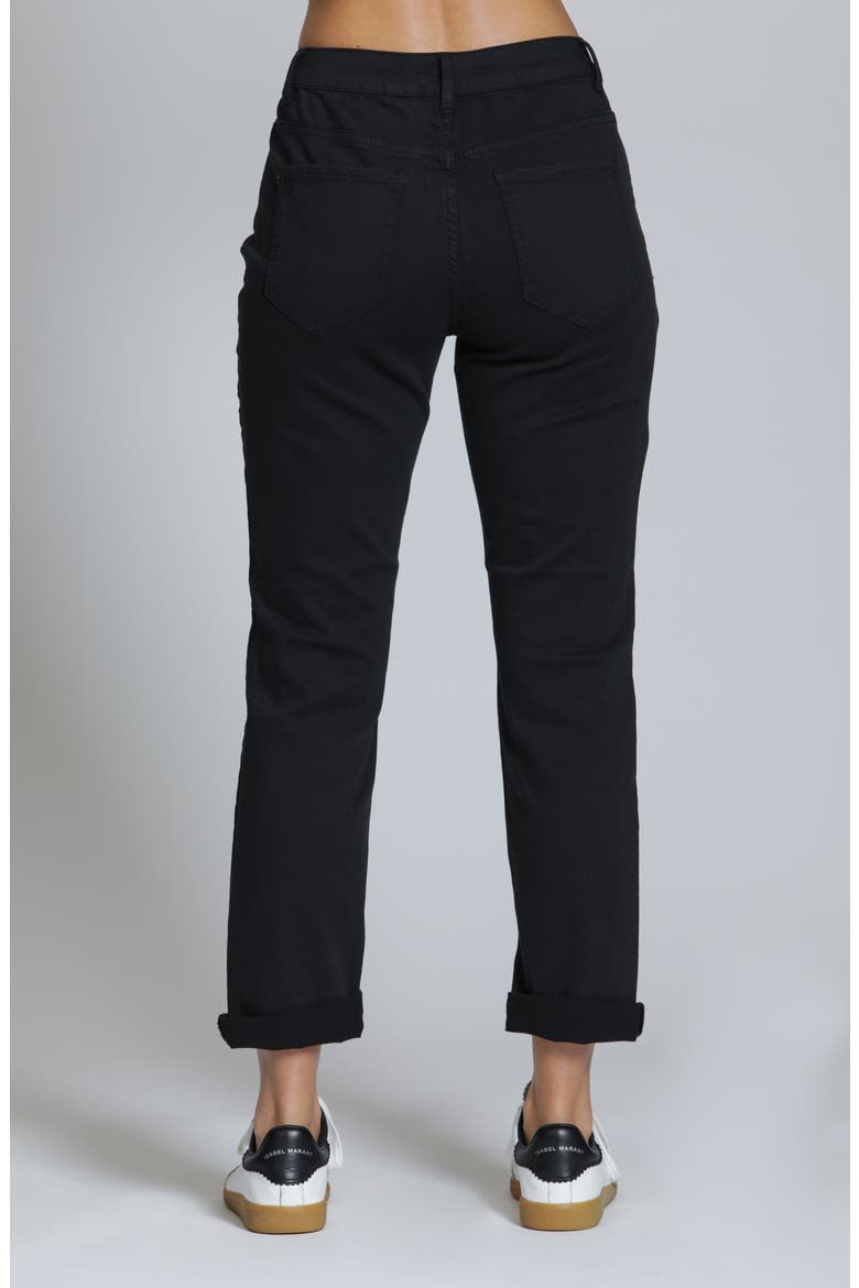 Mid Rise Girlfriend Jeans, Alternate, color, BLACK