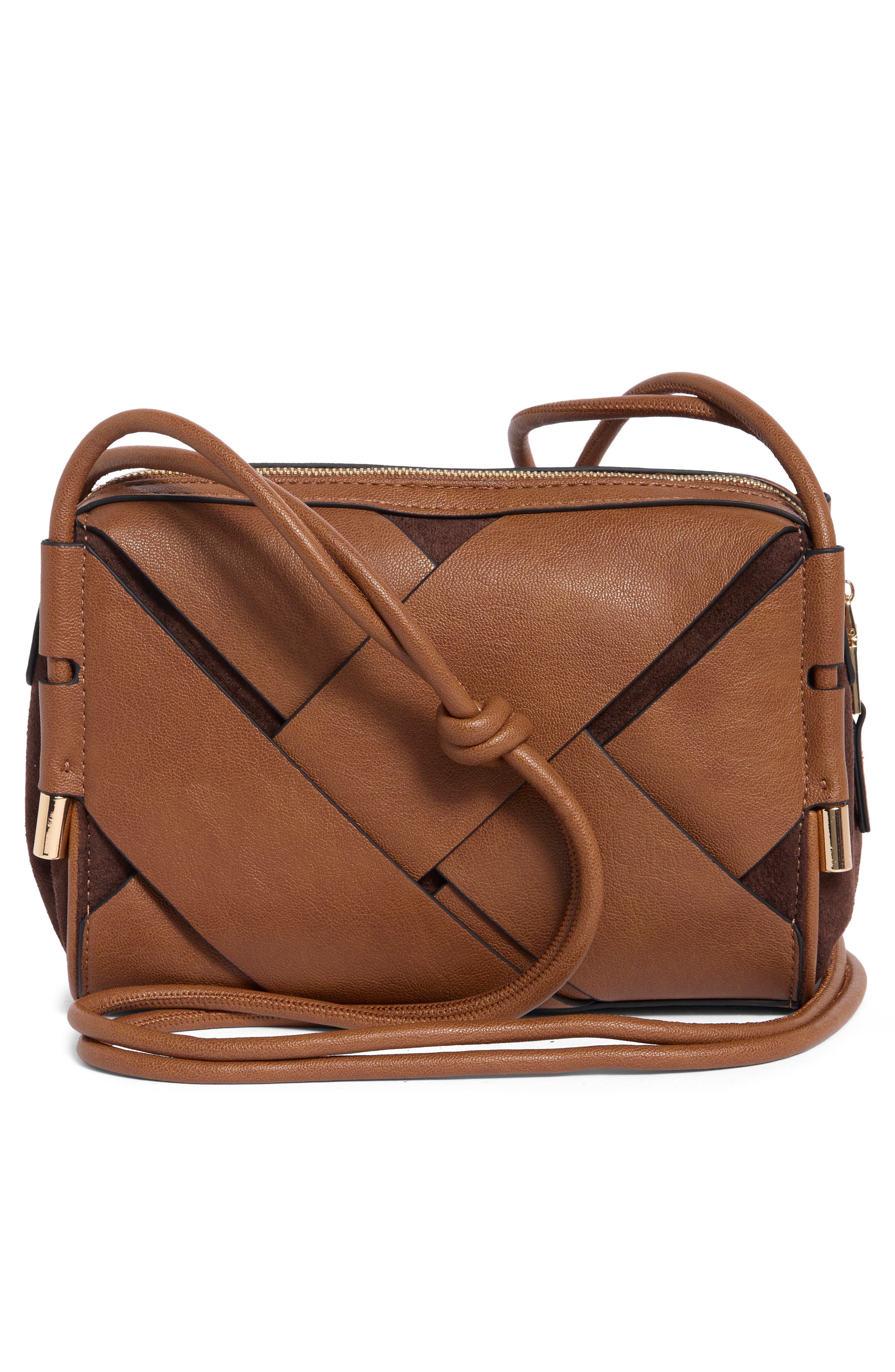 Ayla Faux Leather Crossbody Bag, Alternate, color, COGNAC