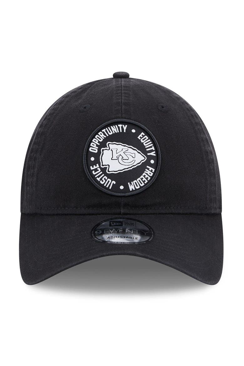 Men's New Era Black Kansas City Chiefs 2022 Inspire Change  9TWENTY Adjustable Hat, Alternate, color, Black