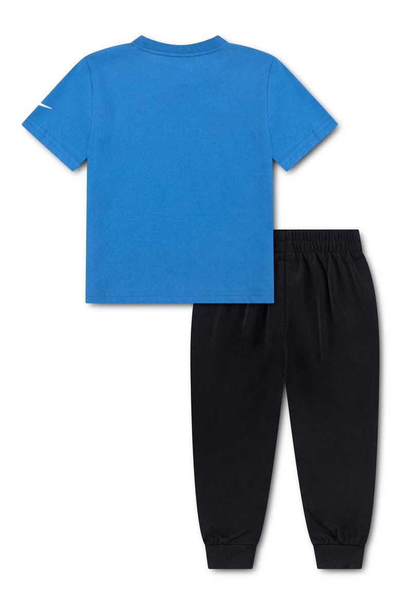 Stacked Logo T-Shirt & Joggers Set, Alternate, color, BLACK
