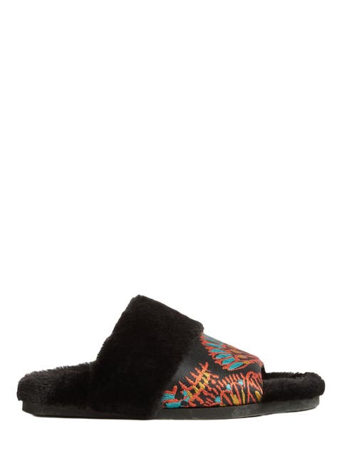 Winter Slide Jacquard Sicomore Black