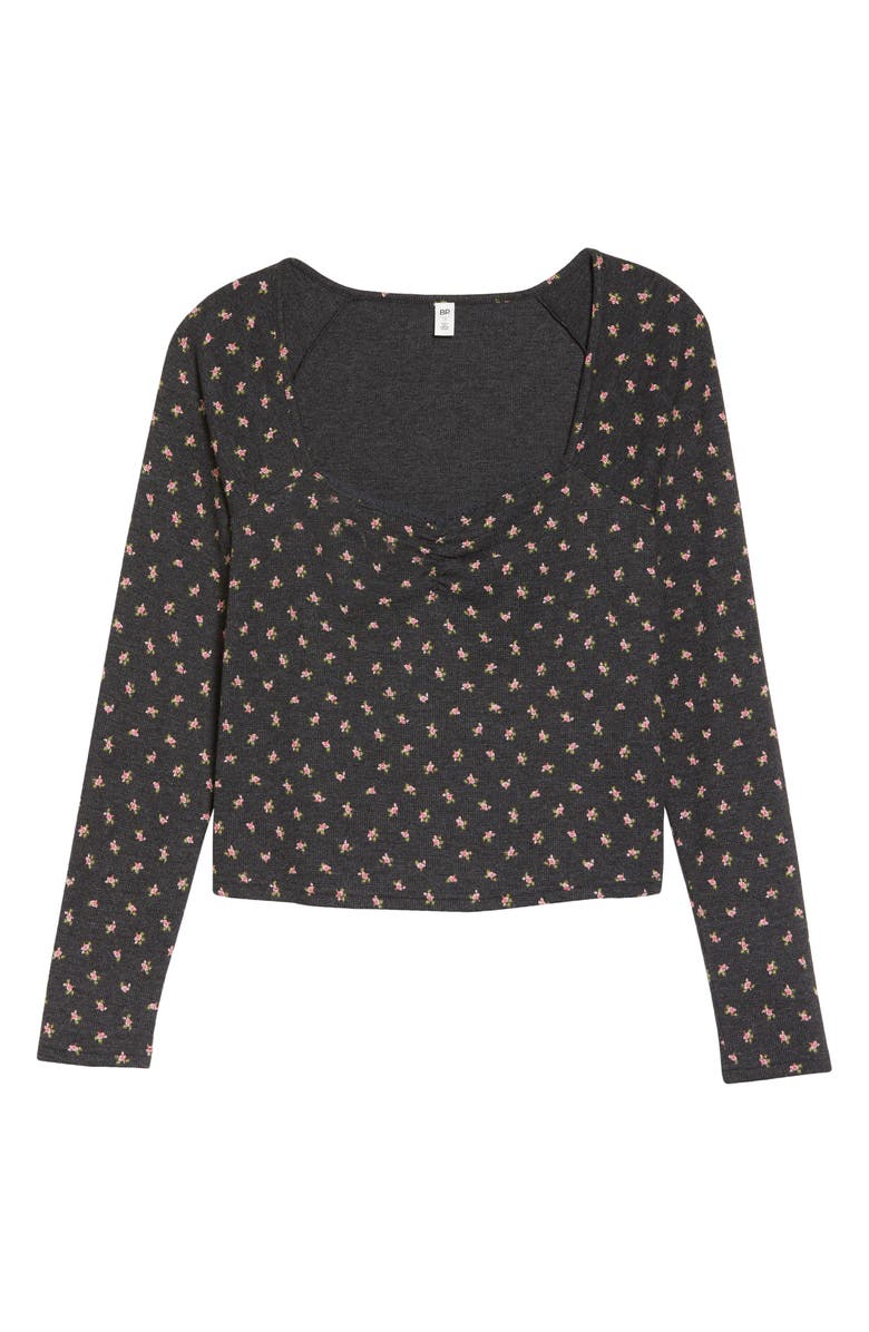 BP. Floral Print Thermal Long Sleeve Baby Tee, Alternate, color,