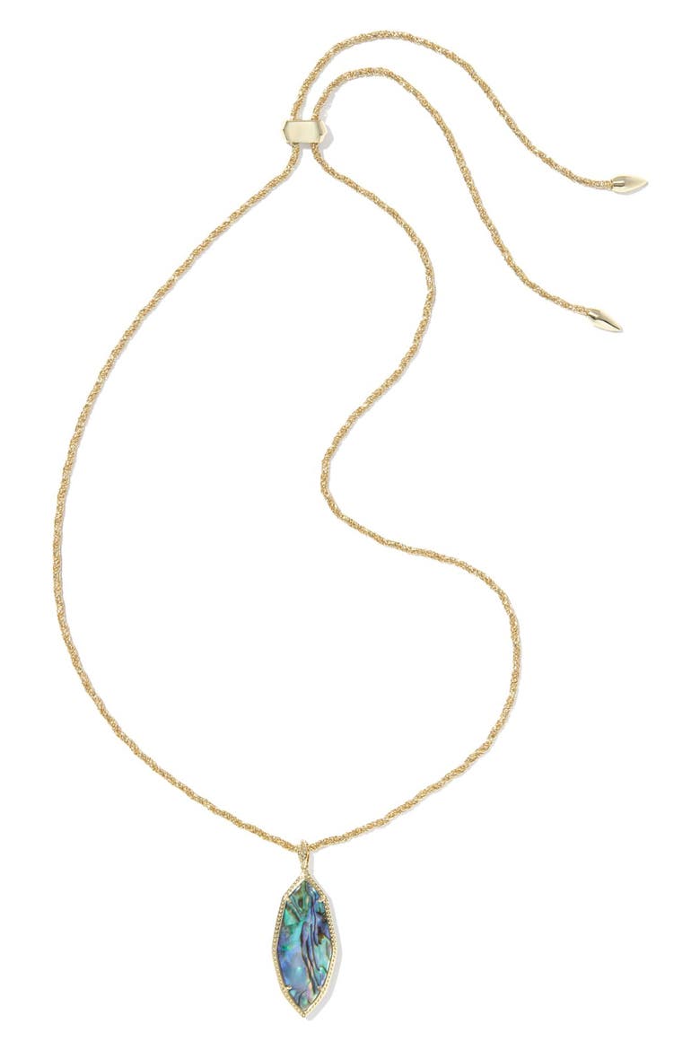 Ophelia Large Shell Pendant Necklace, Alternate, color, GOLD ABALONE SHELL