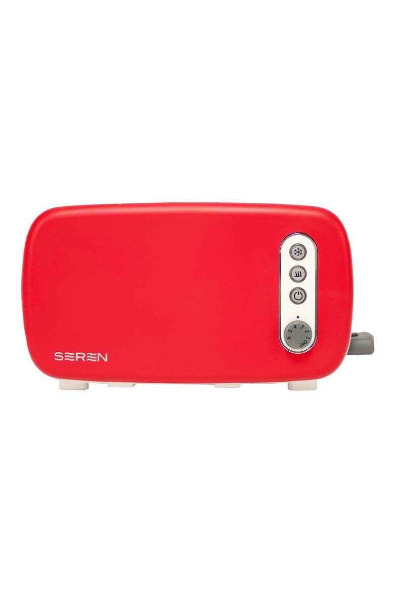 Seren 2-Piece Sliding Toaster, Main, color, WHITE/RED
