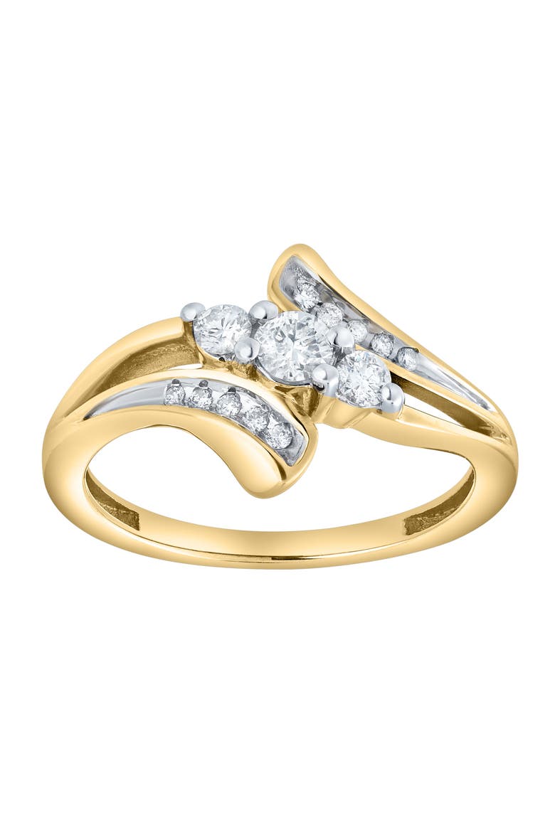 Solynne 0.30 Ct 10K Gold Bypass Diamond Ring, Main, color, 10K Yellow Gold