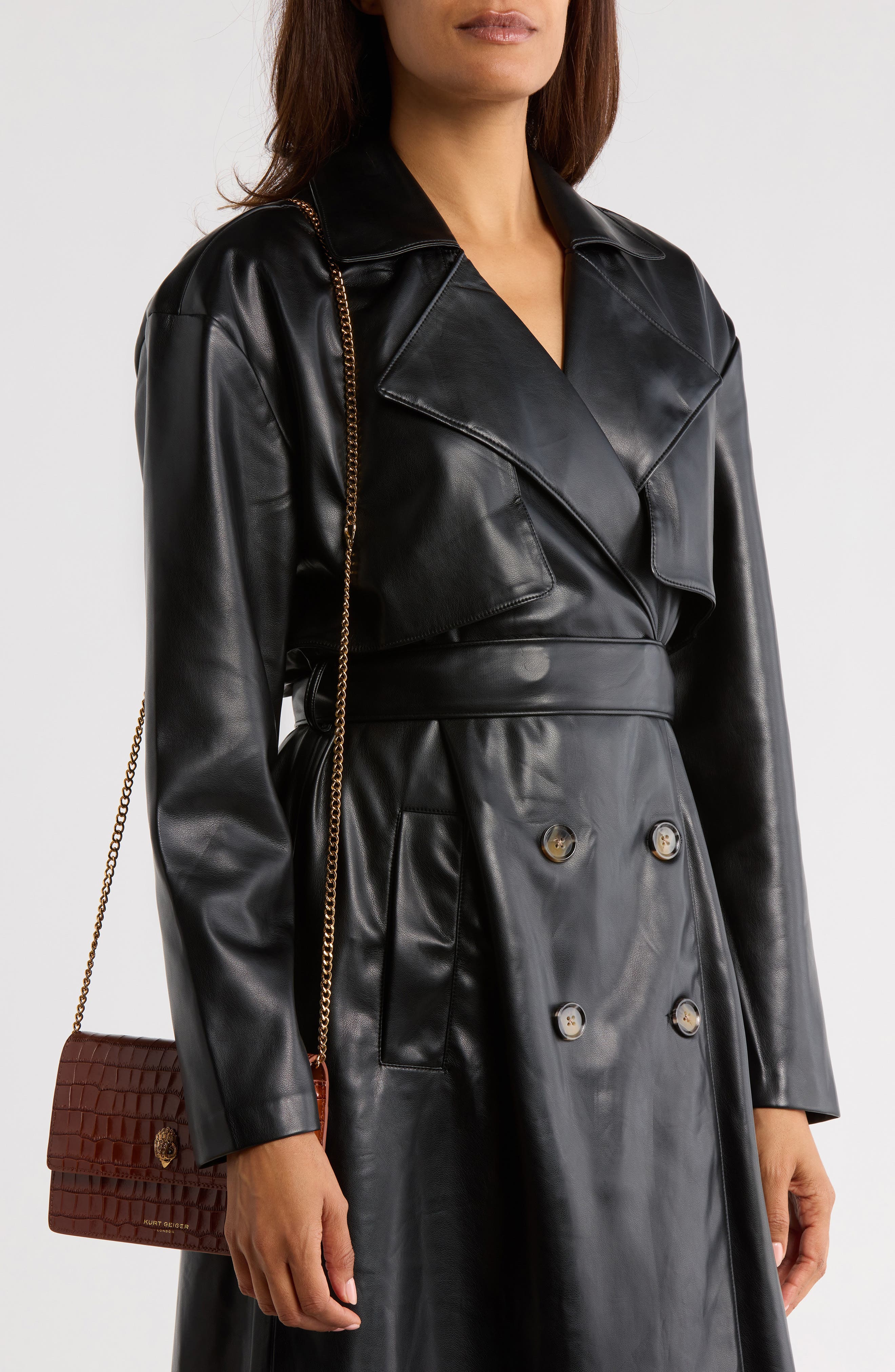 Kurt Geiger London Extra Mini Shoreditch Crossbody Bag, Alternate, color, Rust