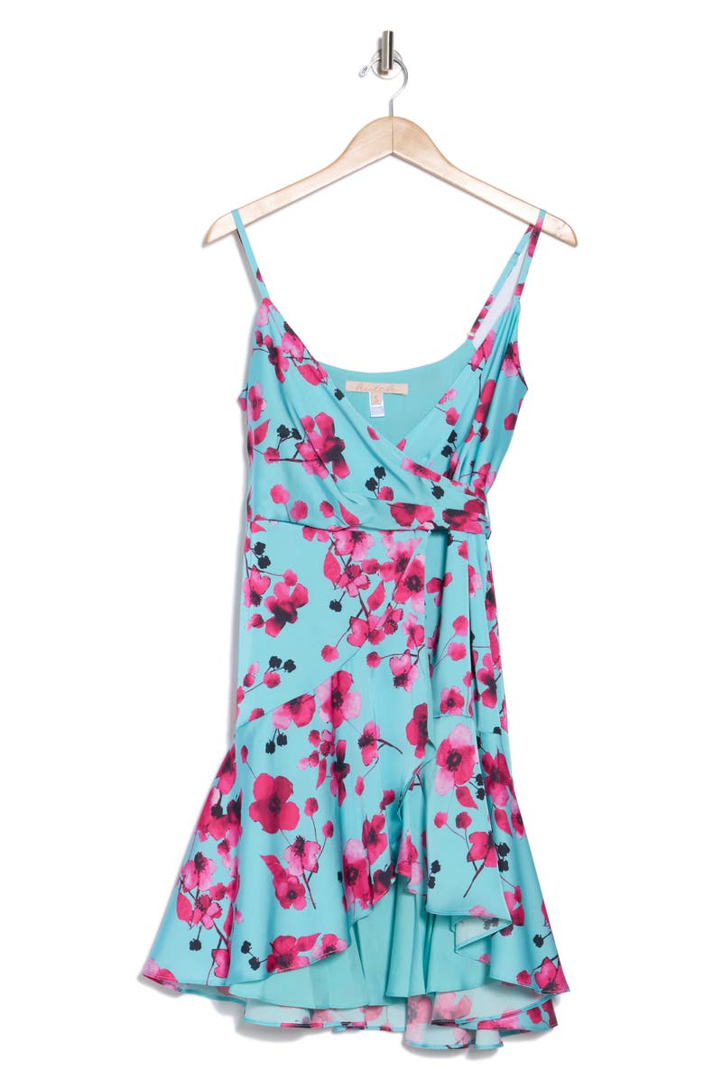 Hutch Sleeveless Tie Back Wrap Dress, Alternate, color, Sky Multi