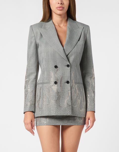 Wool Gold Fit Blazer Ls Flame Women
