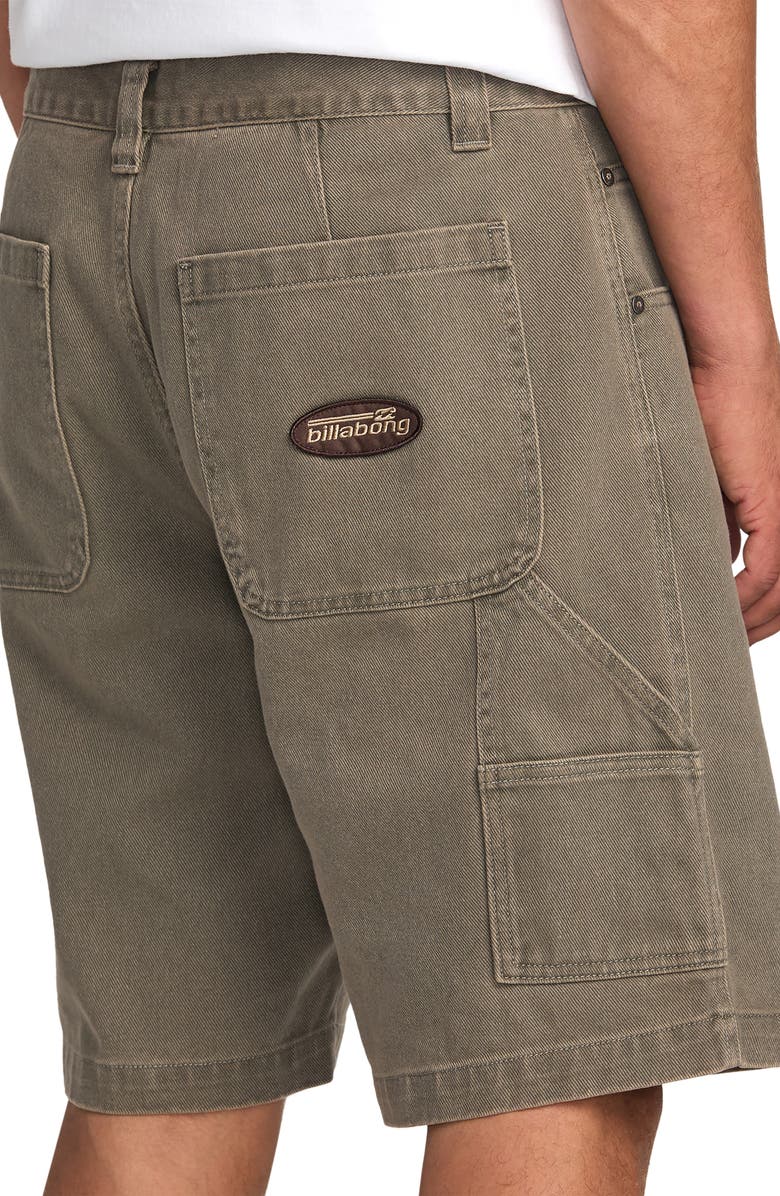 Billabong Bad Dog Denim Shorts, Alternate, color, Brown