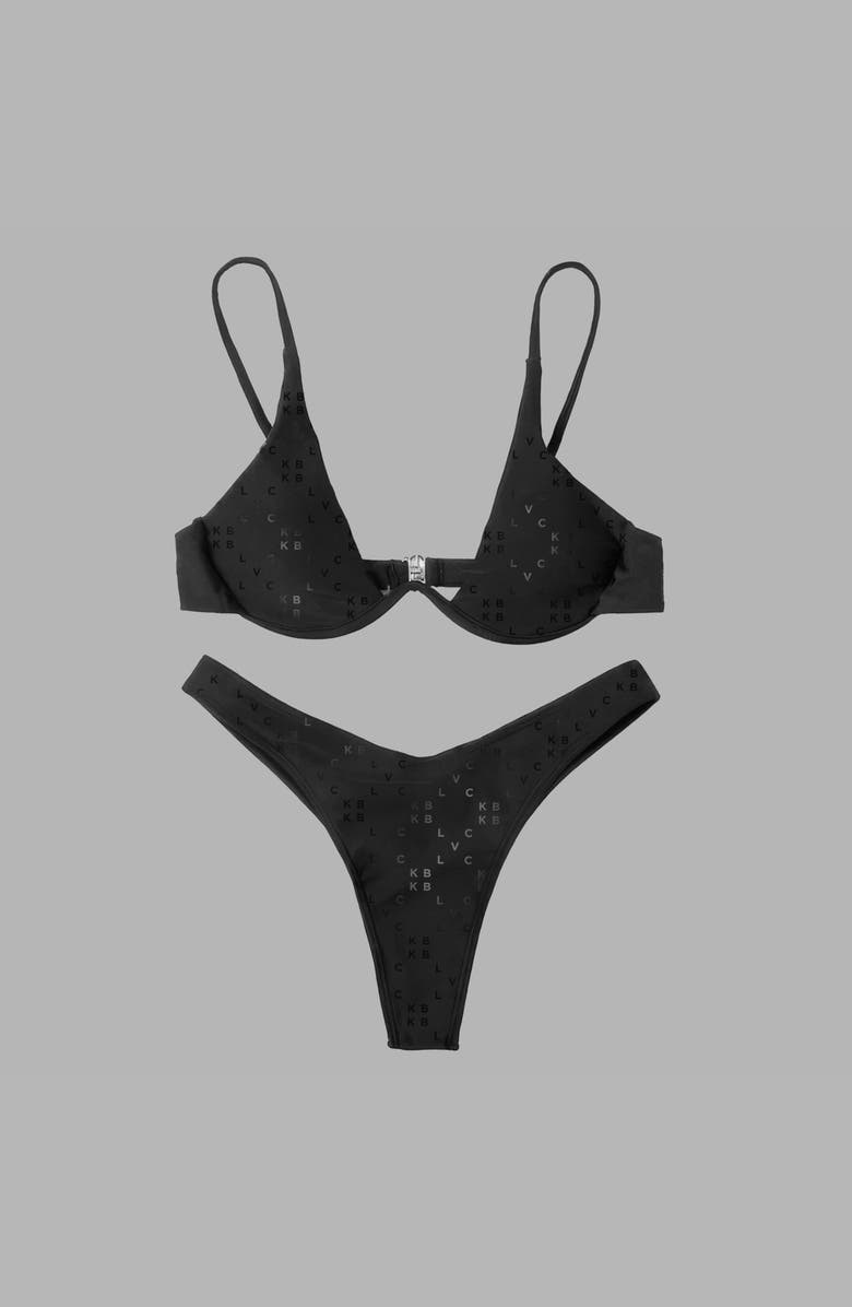 Blvck Monogram Swimsuit, Main, color, Black