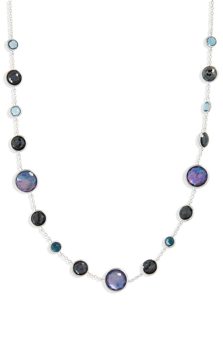 Ippolita Semiprecious Stone Collar Necklace, Main, color, Blue