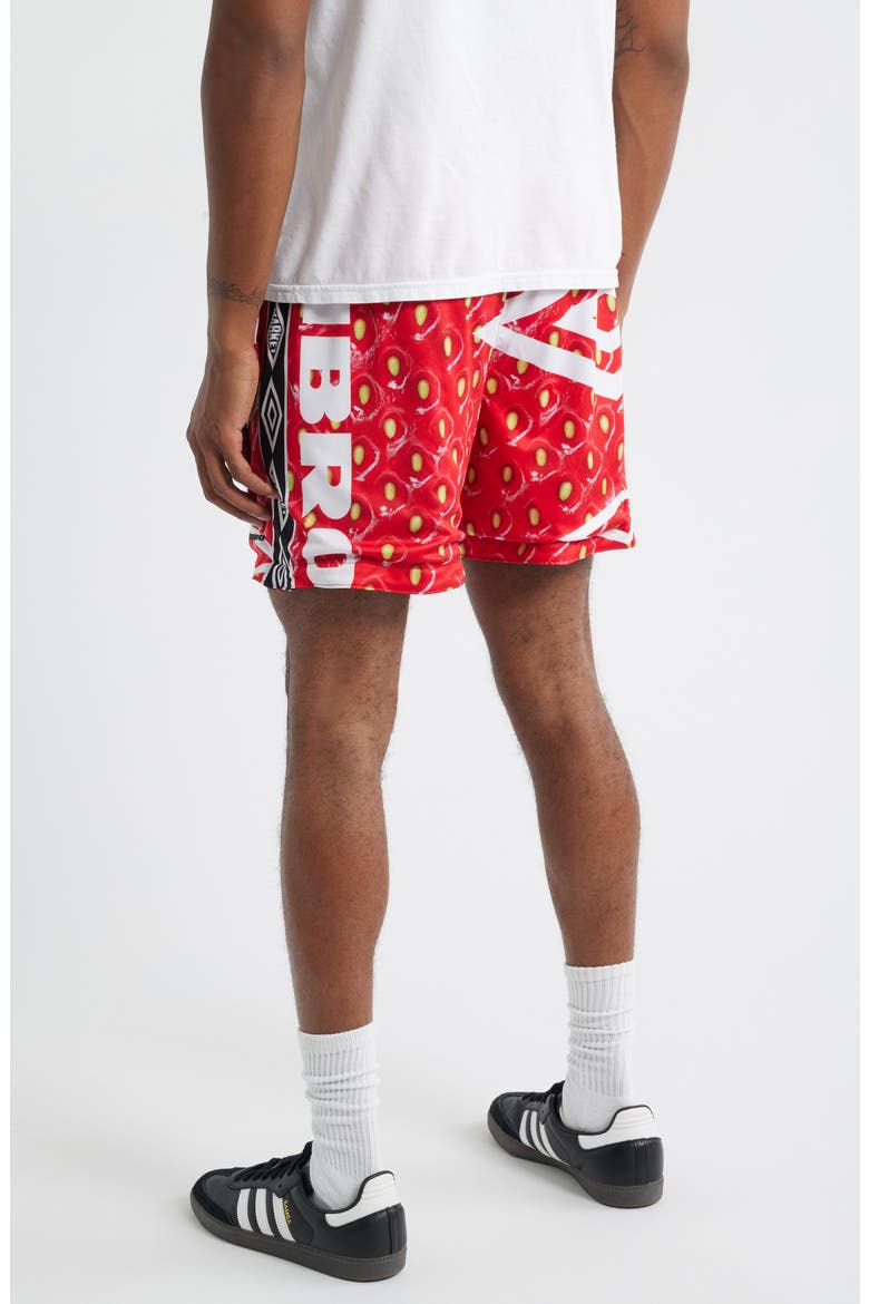x Umbro Reversible Knit Drawstring Shorts, Alternate, color, BLACK/ VERMIL