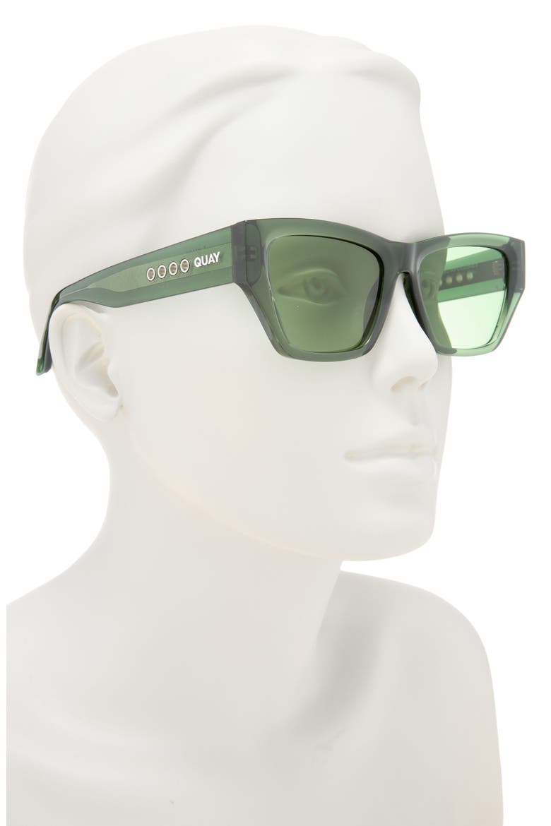 No Apologies 55mm Gradient Square Sunglasses, Alternate, color, FOREST/ FOREST