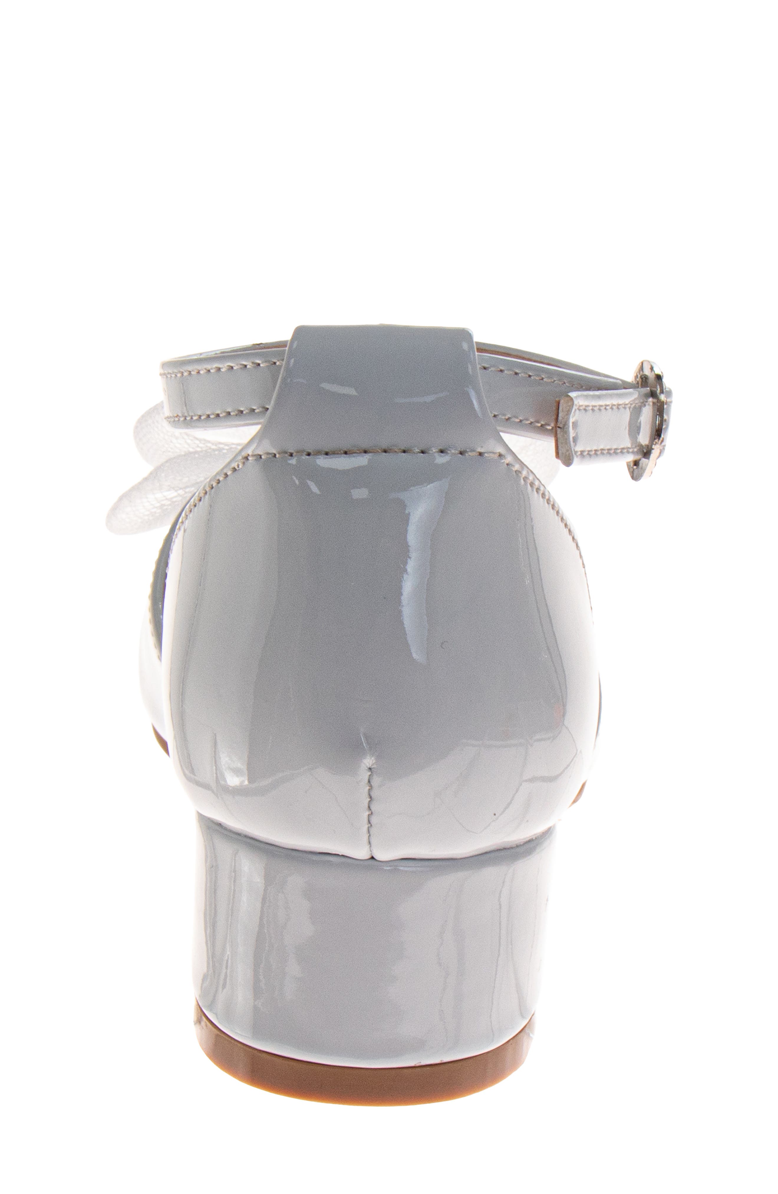 Badgley Mischka Collection Kids' Ankle Strap Pump, Alternate, color, White Patent