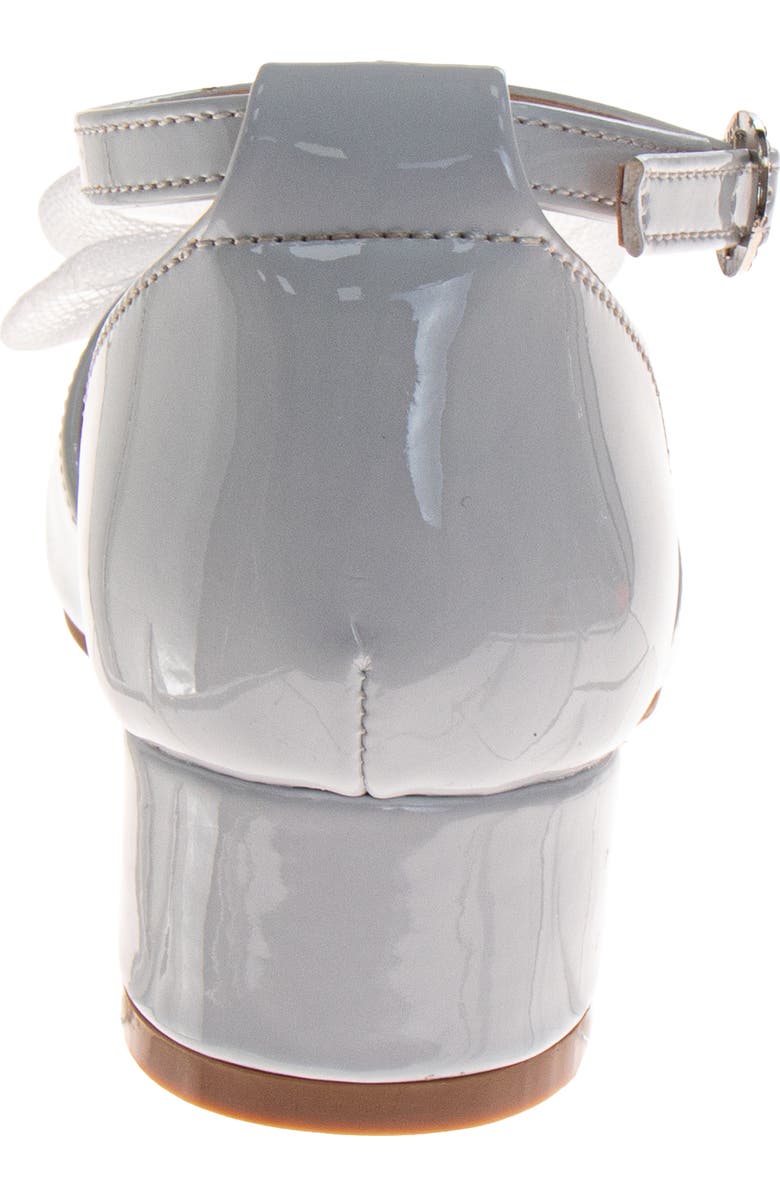 Badgley Mischka Collection Kids' Ankle Strap Pump, Alternate, color, White Patent