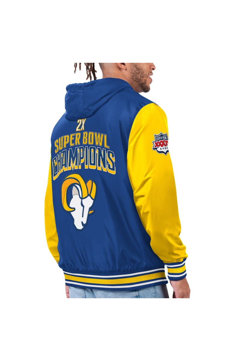 G-III SPORTS BY CARL BANKS Men's G-III Sports by Carl Banks Royal/Gold Los Angeles Rams Commemorative Reversible Full-Zip Jacket, Alternate, color, 