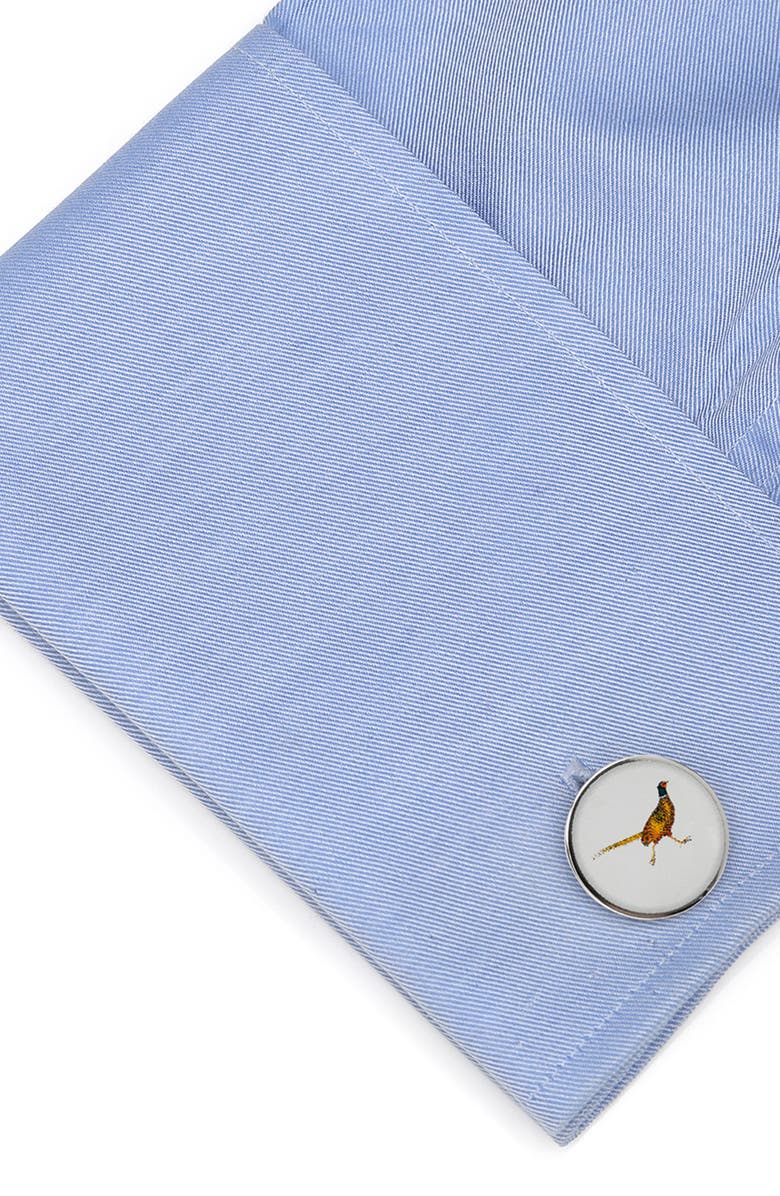 Cufflinks, Inc. Pheasant Bird Cuff Links, Alternate, color, White