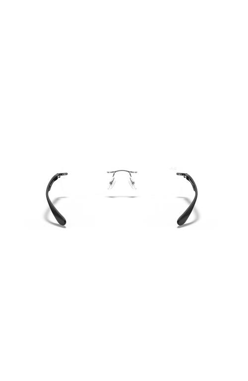 Ray Ban Ray-ban 54mm Rectangle Optical Glasses In Silver