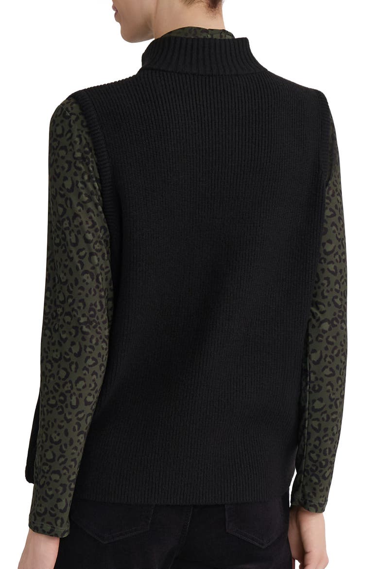 Quilted Zip Vest, Alternate, color, JONES BLACK