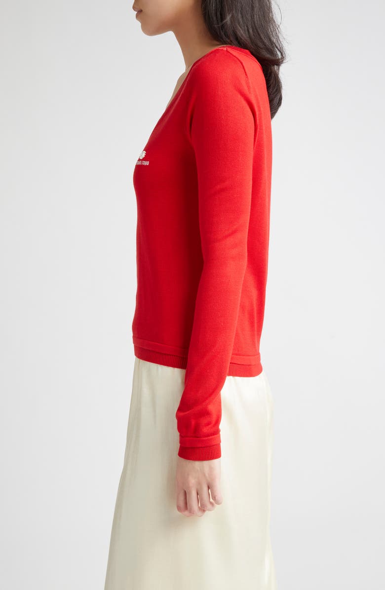 Shushu/Tong Logo Stitch Silk Sweater, Alternate, color, 