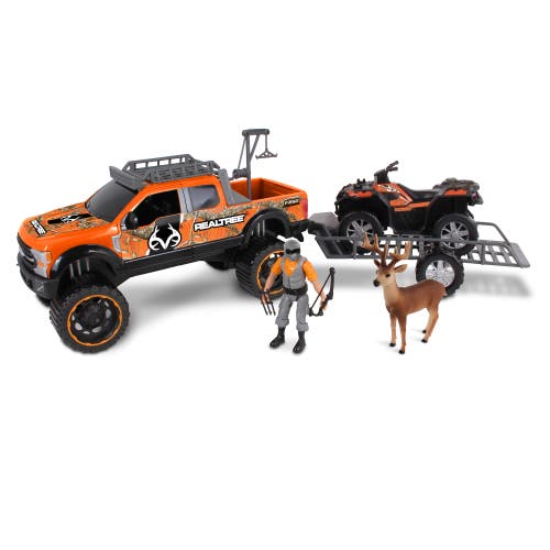 REALTREE 10Pc Hunting Playset Ford F250 W/ Buck 118 Scale, Set W/ Hunter in Multicolored  product