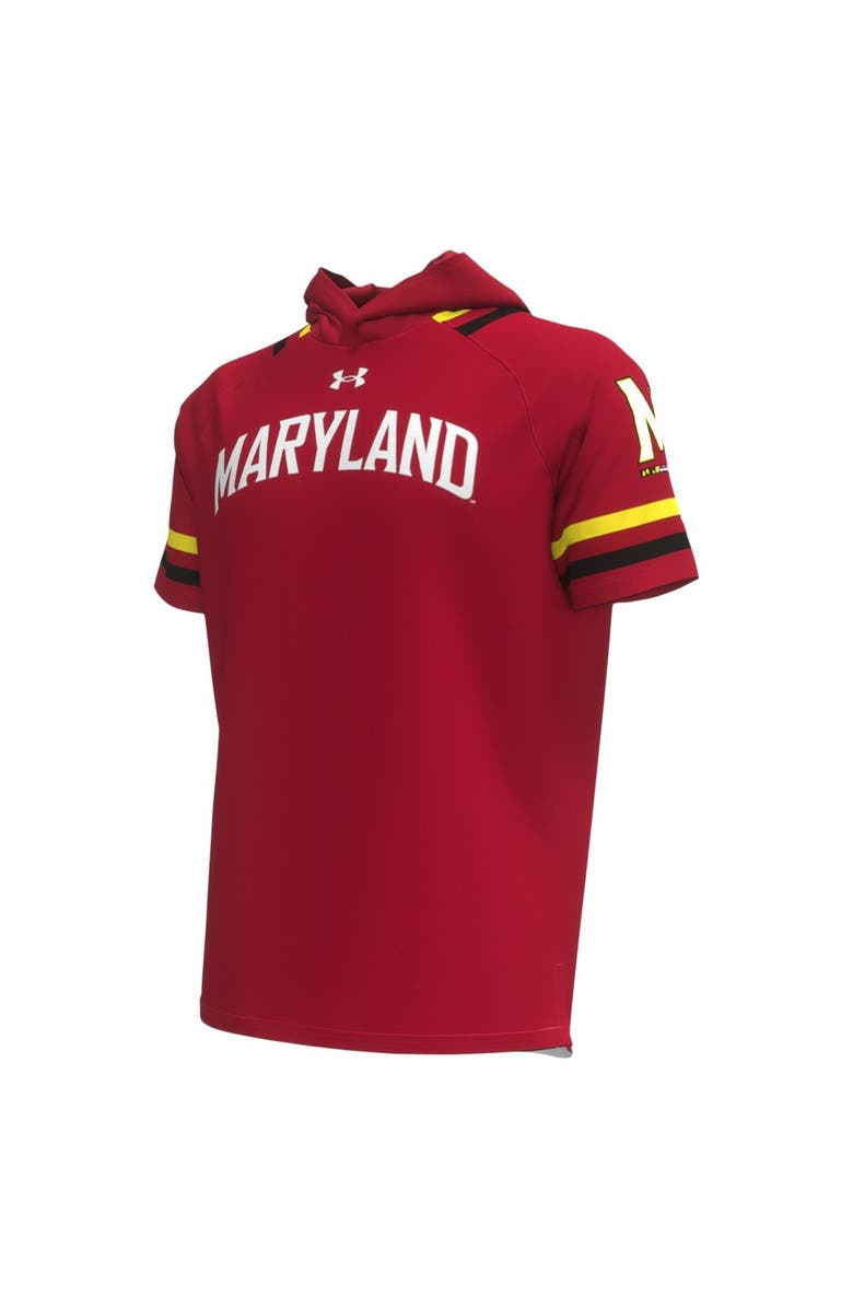 Under Armour Men's Under Armour Red Maryland Terrapins Shooter Raglan Hoodie T-Shirt, Alternate, color, 