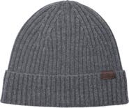 Hickey Freeman Merino Wool Rib Knit Beanie
