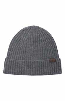 Hickey Freeman Merino Wool Rib Knit Beanie