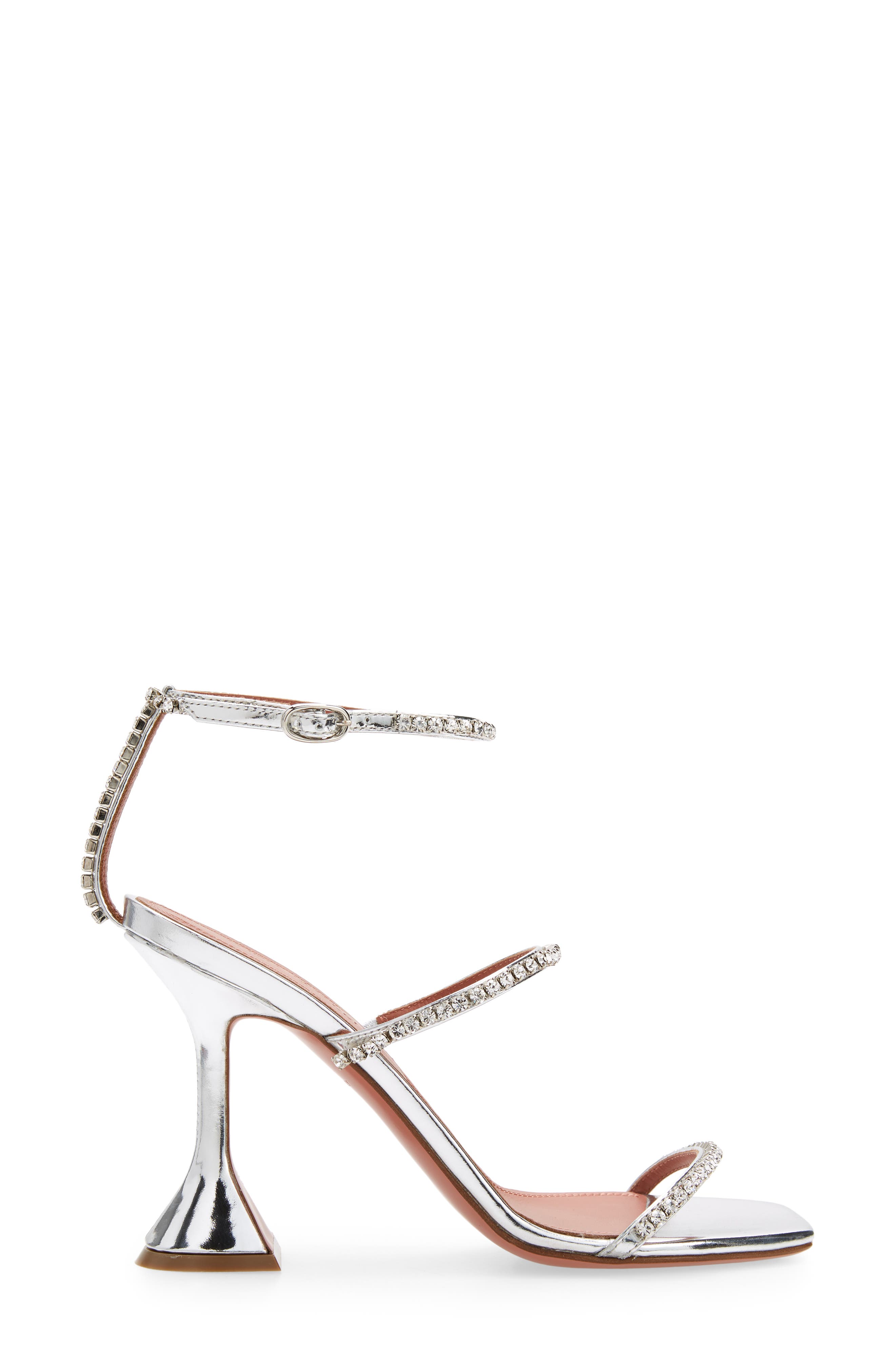 Amina Muaddi Gilda Crystal Strappy Sandal, Alternate, color, 