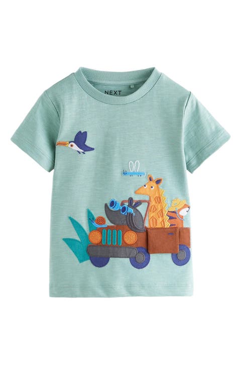 Tシャツ・カットソー lotsyou_Spring Clink Baby T-shirt(2 COLOR) Toddler Heart-Print Short-Sleeve Graphic Tee - Green