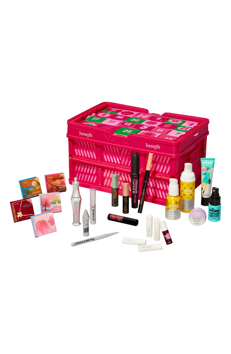 Benefit Cosmetics The Gorgeous Grocer Beauty Holiday Calendar Gift Set (Limited Edition) $322 Value, Main, color, 