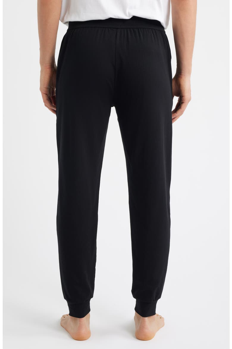 Unique Cotton Blend Pajama Joggers, Alternate, color, BLACK