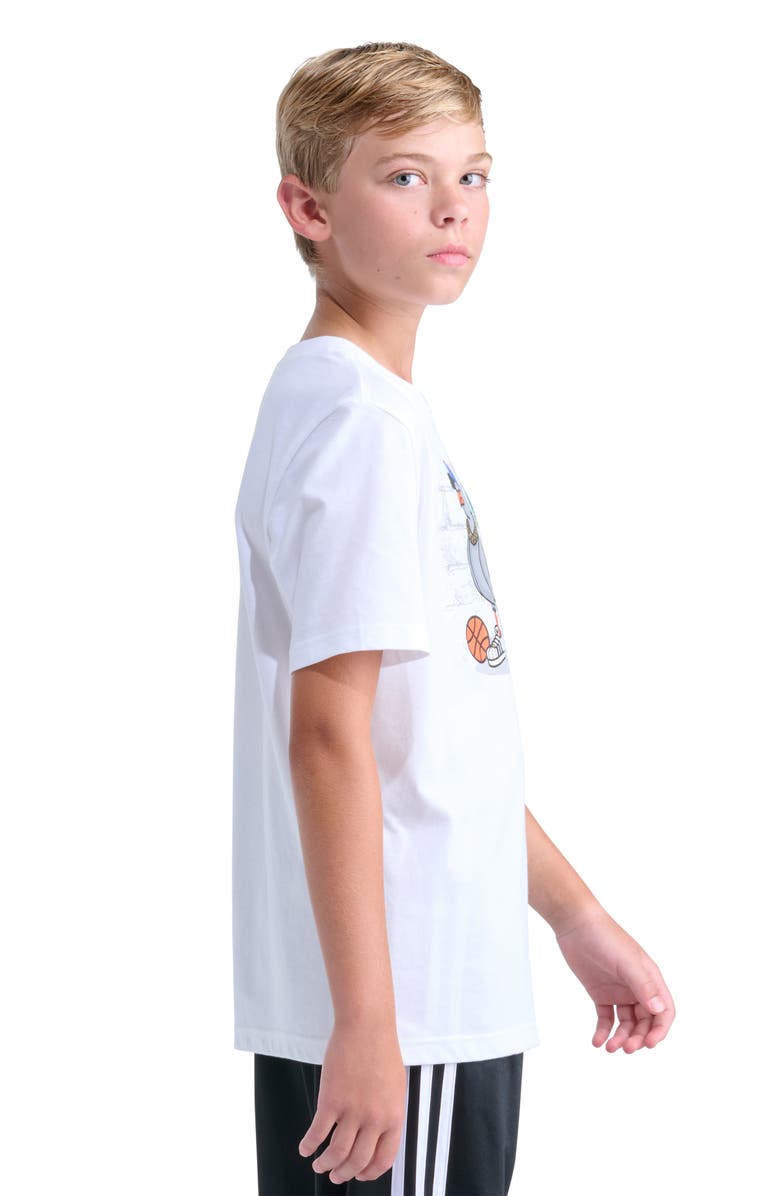 adidas Originals Kids' Sport Graphic T-Shirt, Alternate, color, White Multi