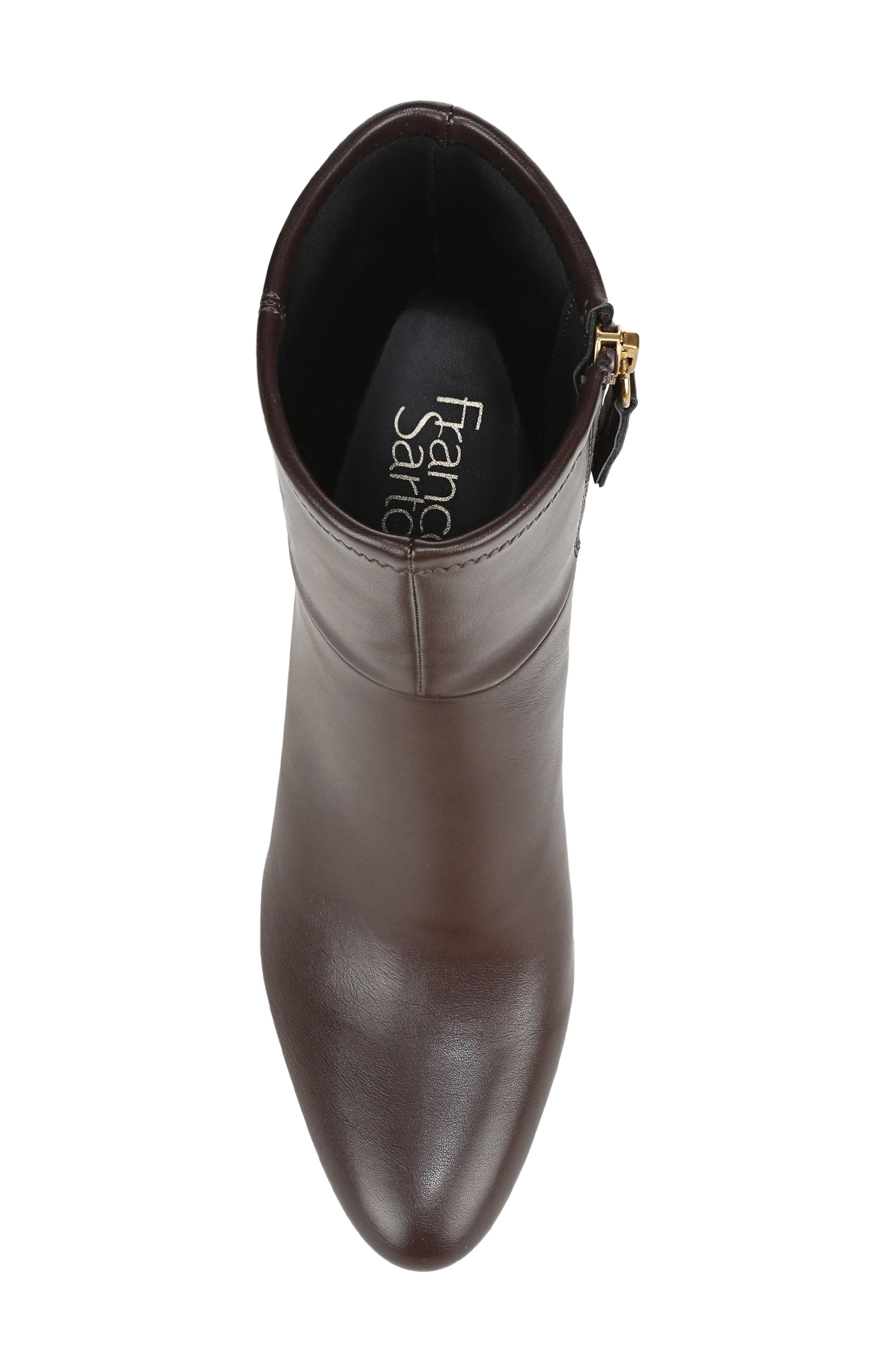 Flexa Jael Demi Block Heel Bootie, Alternate, color, DARK BROWN
