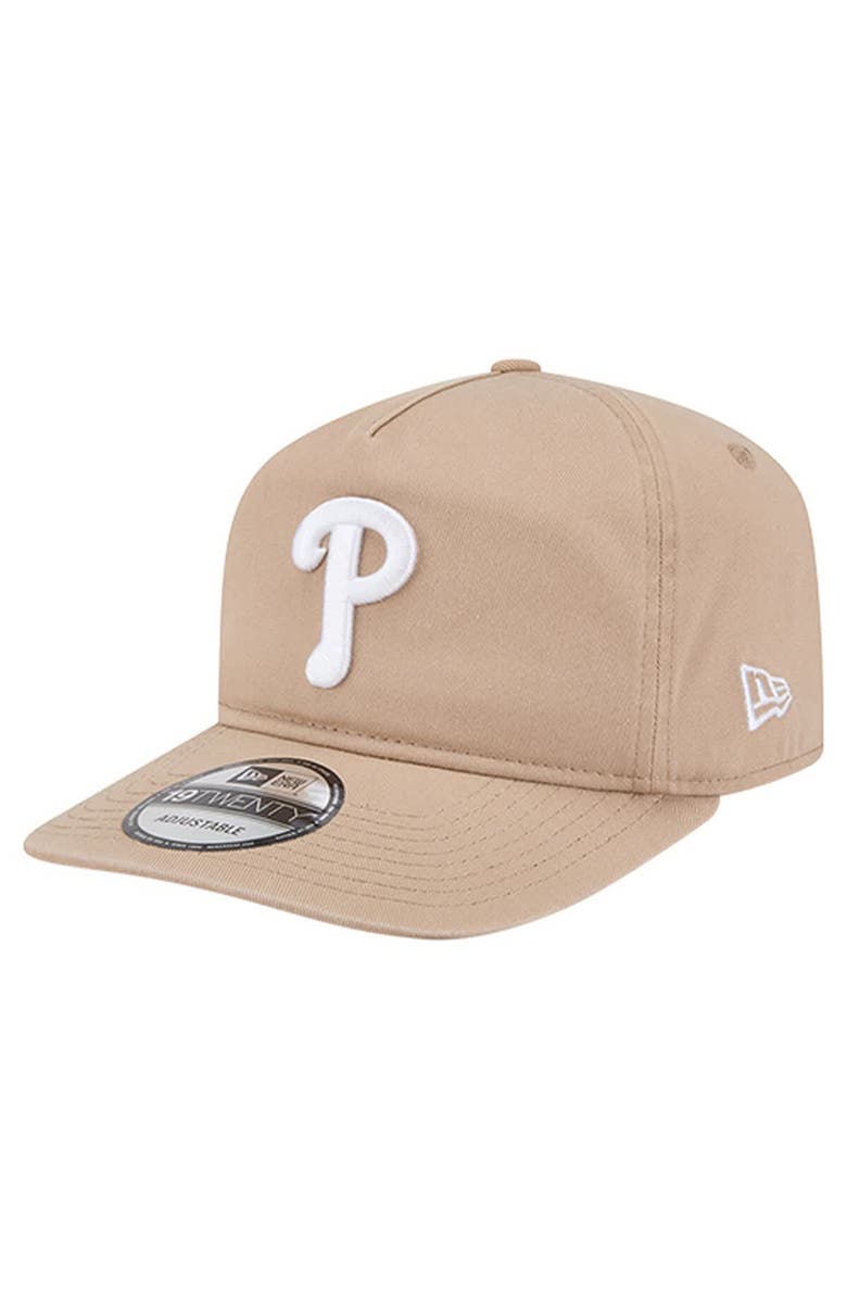 New Era Men's New Era Light Beige Philadelphia Phillies Cam 19TWENTY Adjustable Hat, Main, color, Light Beige