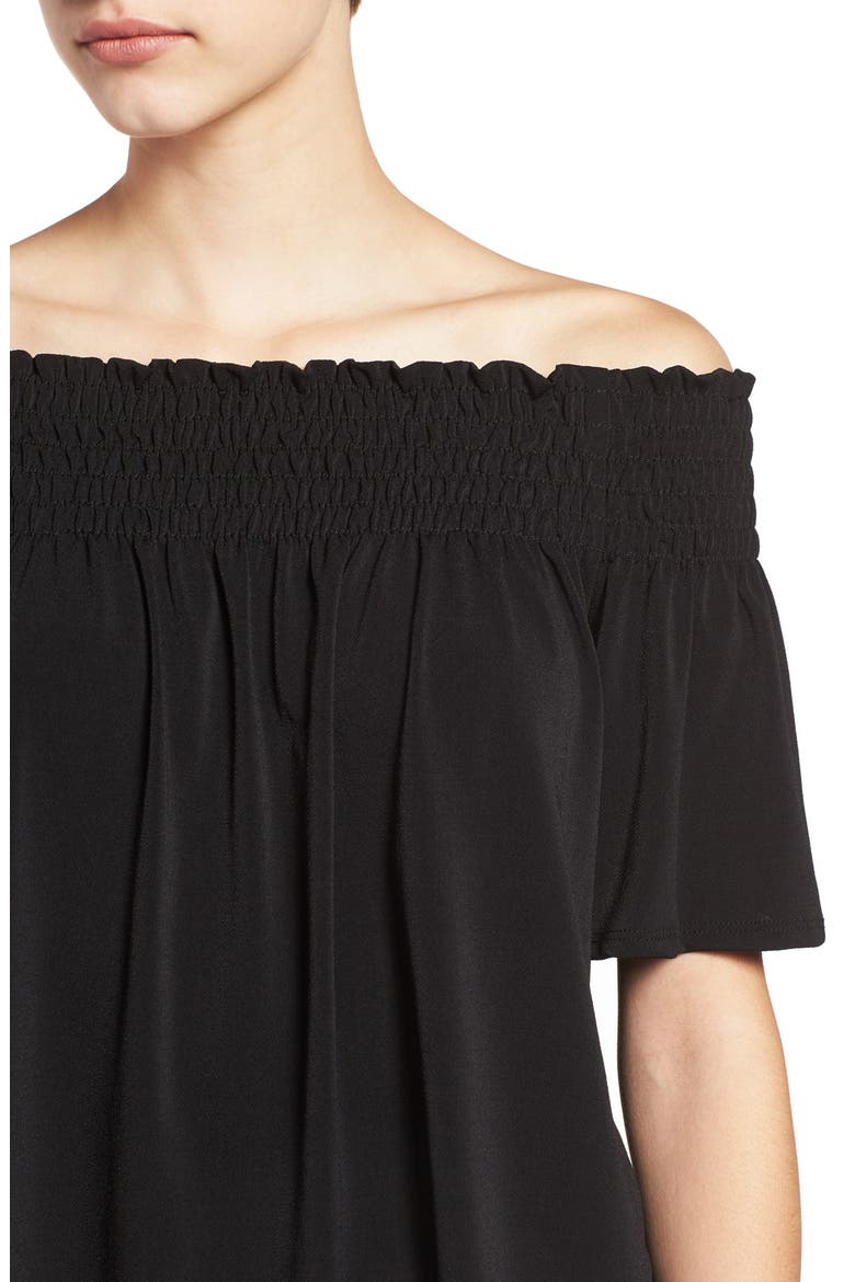 Off the Shoulder Top, Alternate, color, BLACK