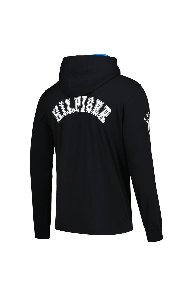 Tommy Hilfiger Men's Tommy Hilfiger Black Carolina Panthers Morgan Long Sleeve Hoodie T-Shirt, Alternate, color, Black