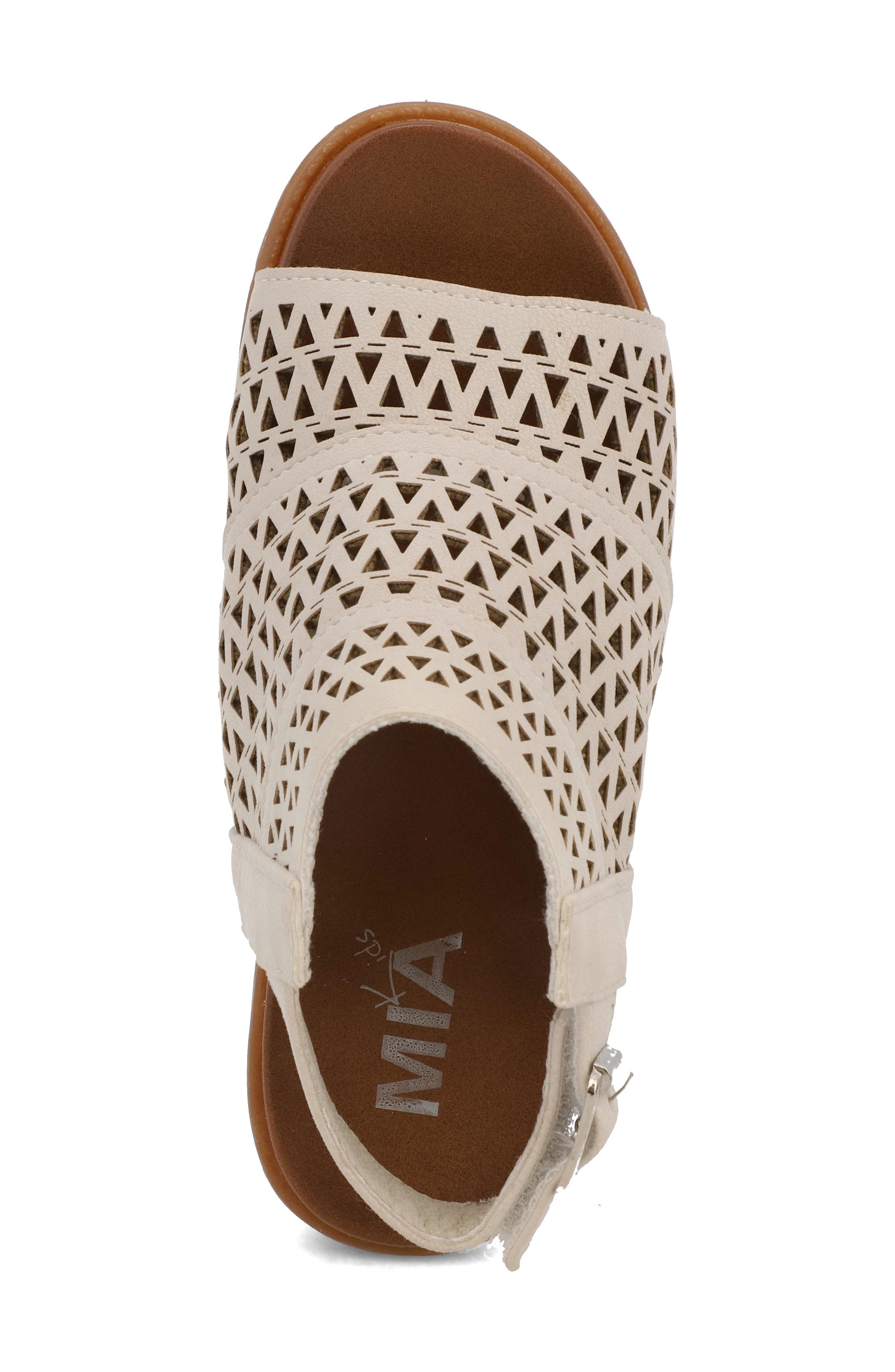 MIA Kids' Mollee Block Heel Sandal, Alternate, color, Off White