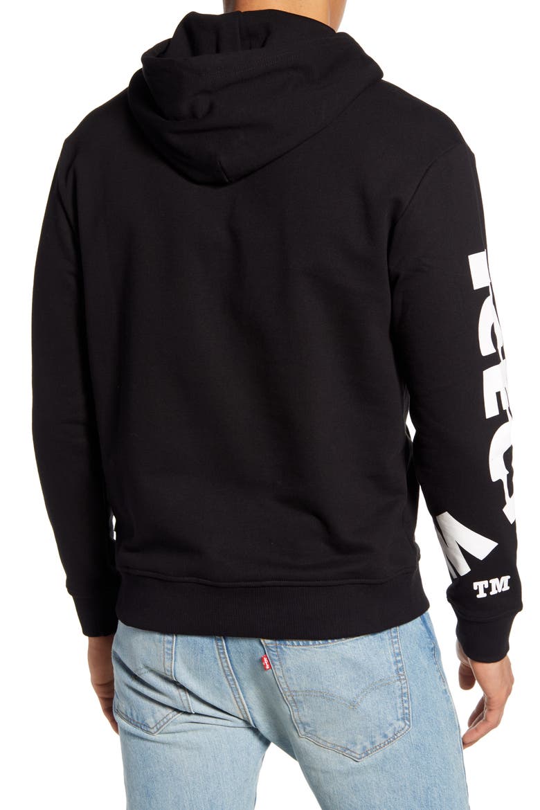Logo Hooded Sweatshirt, Alternate, color, BLACK