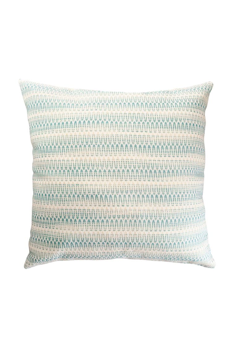 Summer Twist Indoor Outdoor Pillow, Main, color, Aqua