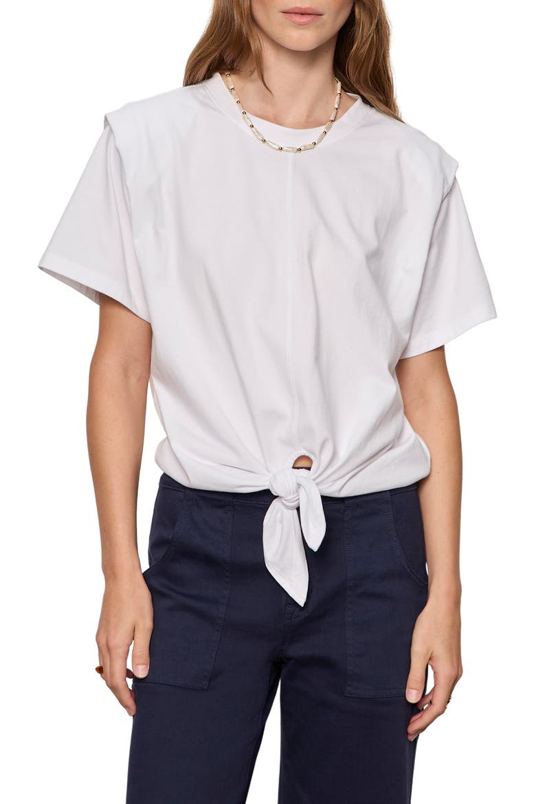 Good to Go Tie Hem T-Shirt, Alternate, color, WHITE