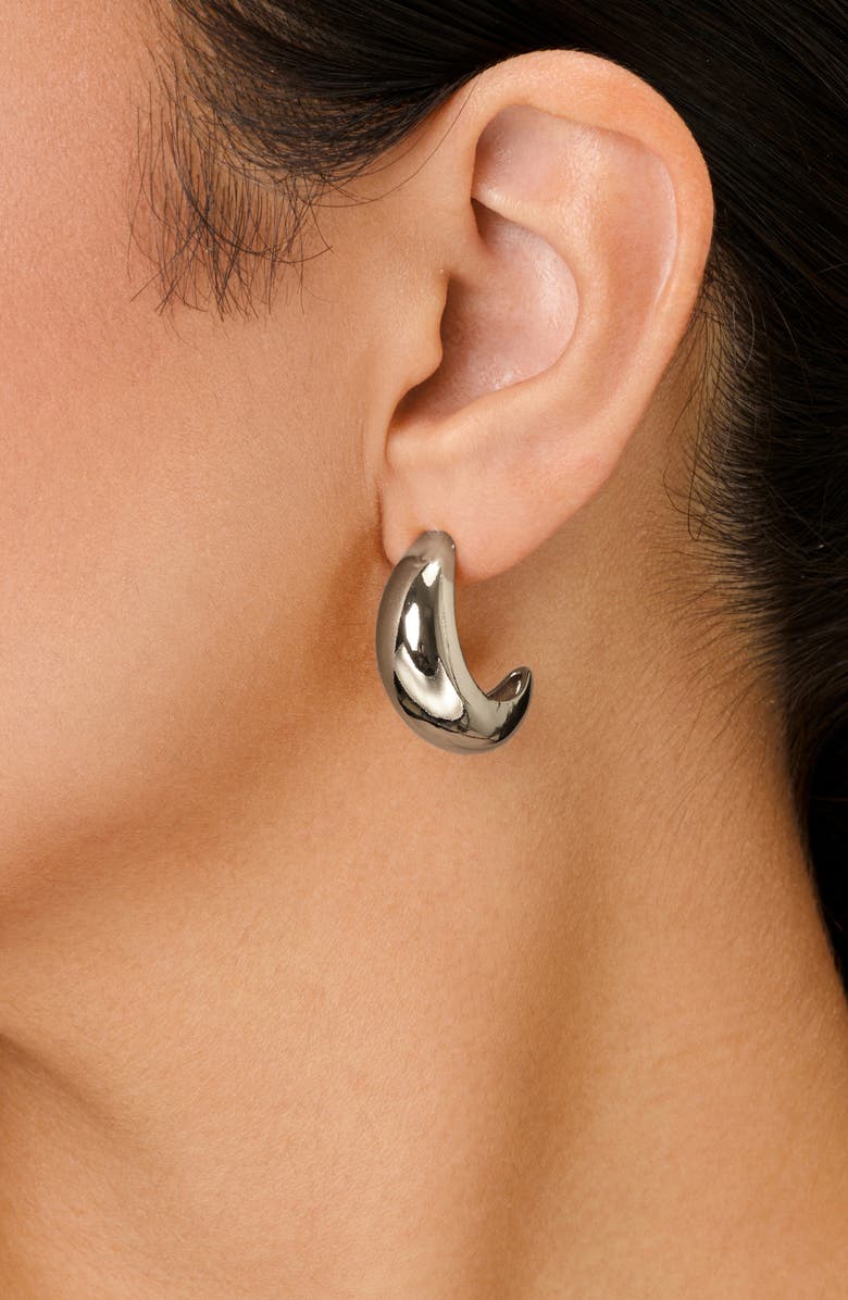 Sterling Forever Julia Micro Huggie Hoop Earrings, Alternate, color, 