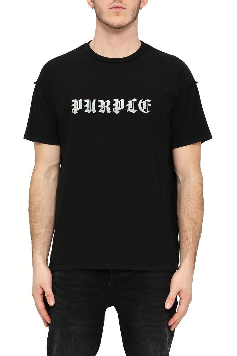 Texture Inside Out Graphic T-Shirt, Main, color, BLACK