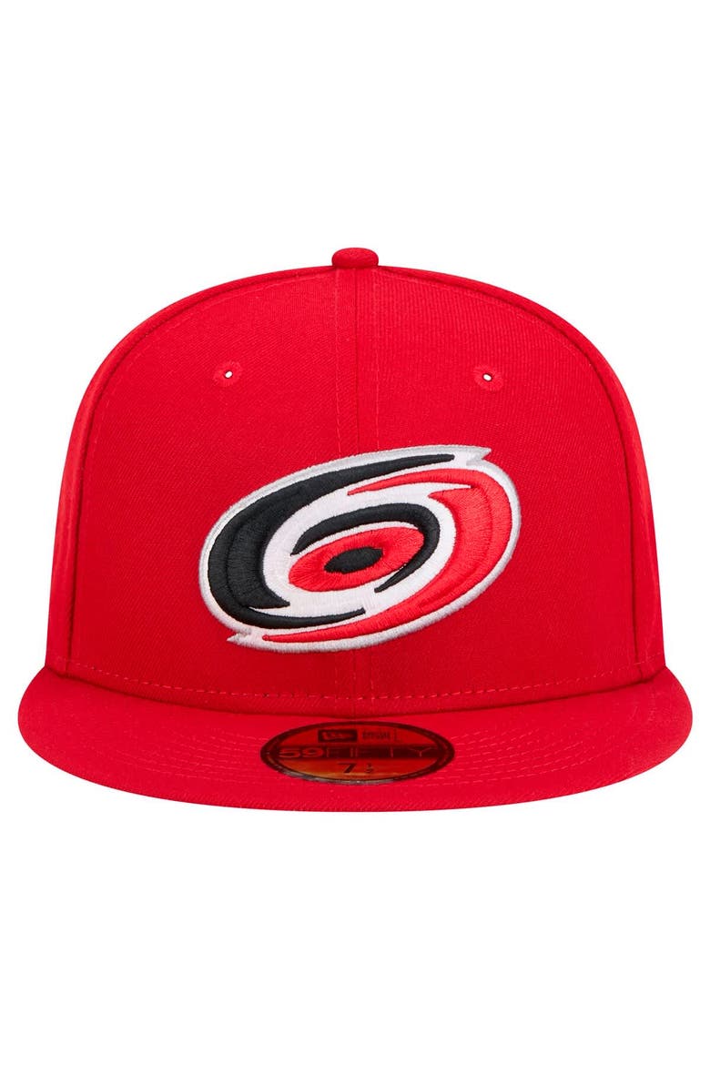 Men's New Era Red Carolina Hurricanes Core 59FIFTY Fitted Hat, Alternate, color, Red