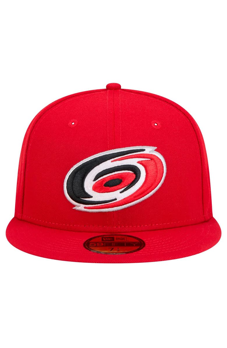 New Era Men's New Era Red Carolina Hurricanes Core 59FIFTY Fitted Hat, Alternate, color, Red