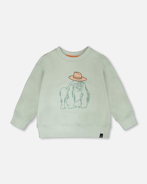 Long Sleeve Round Graphic French Terry Sweatshirt (Toddler, Little Kid & Big Kid)