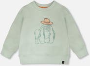 Deux par Deux Long Sleeve Round Graphic French Terry Sweatshirt