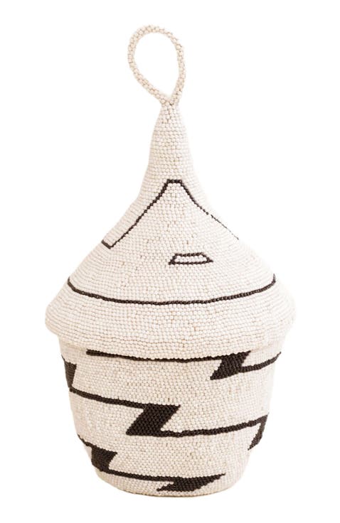 Zig Zag Beaded Peace Basket